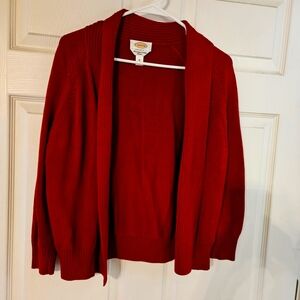 Ladies Talbots Red Sweater Sz M
